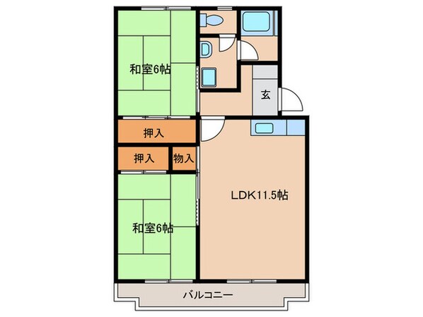 照栄ハイツの物件間取画像